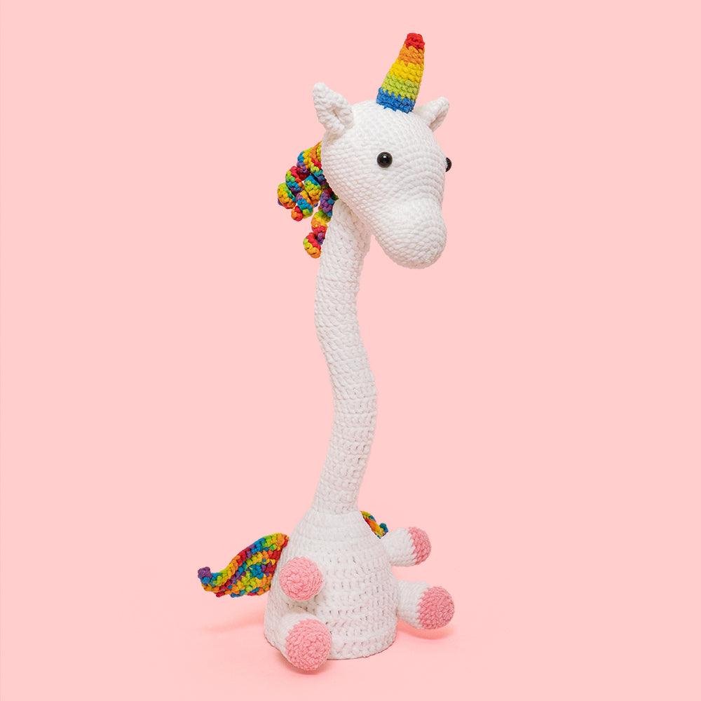 Dancing Unicorn Animal Can Sing and Dance Cute Crochet Kit-White - Image 3