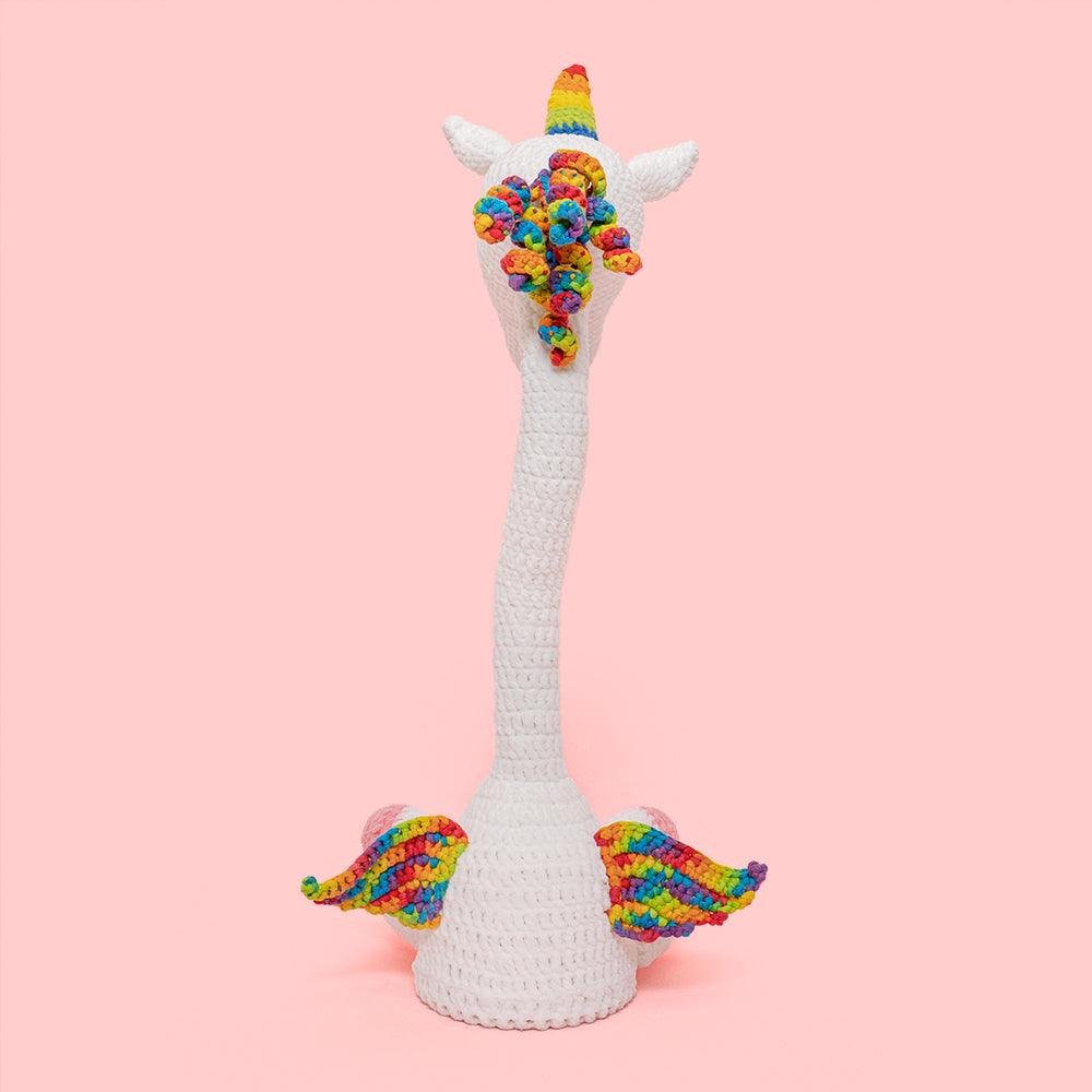 Dancing Unicorn Animal Can Sing and Dance Cute Crochet Kit-White - Image 5