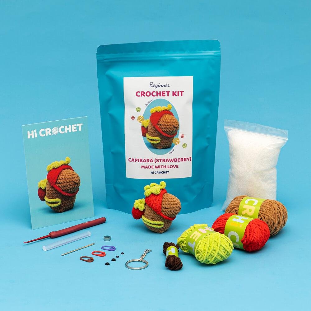 Cute Magnetic Animals Capybara Bee Little Fish Love Bear Crochet Kit - Image 5