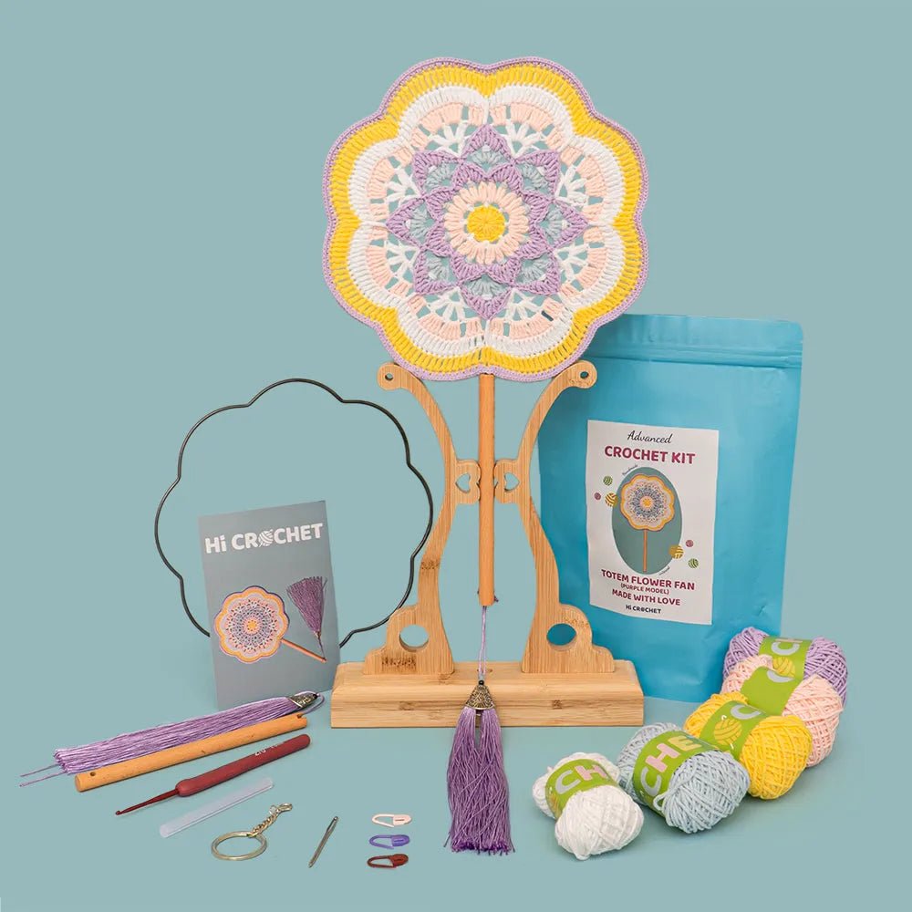 Purple Totem Fan Crochet Kit - Image 2