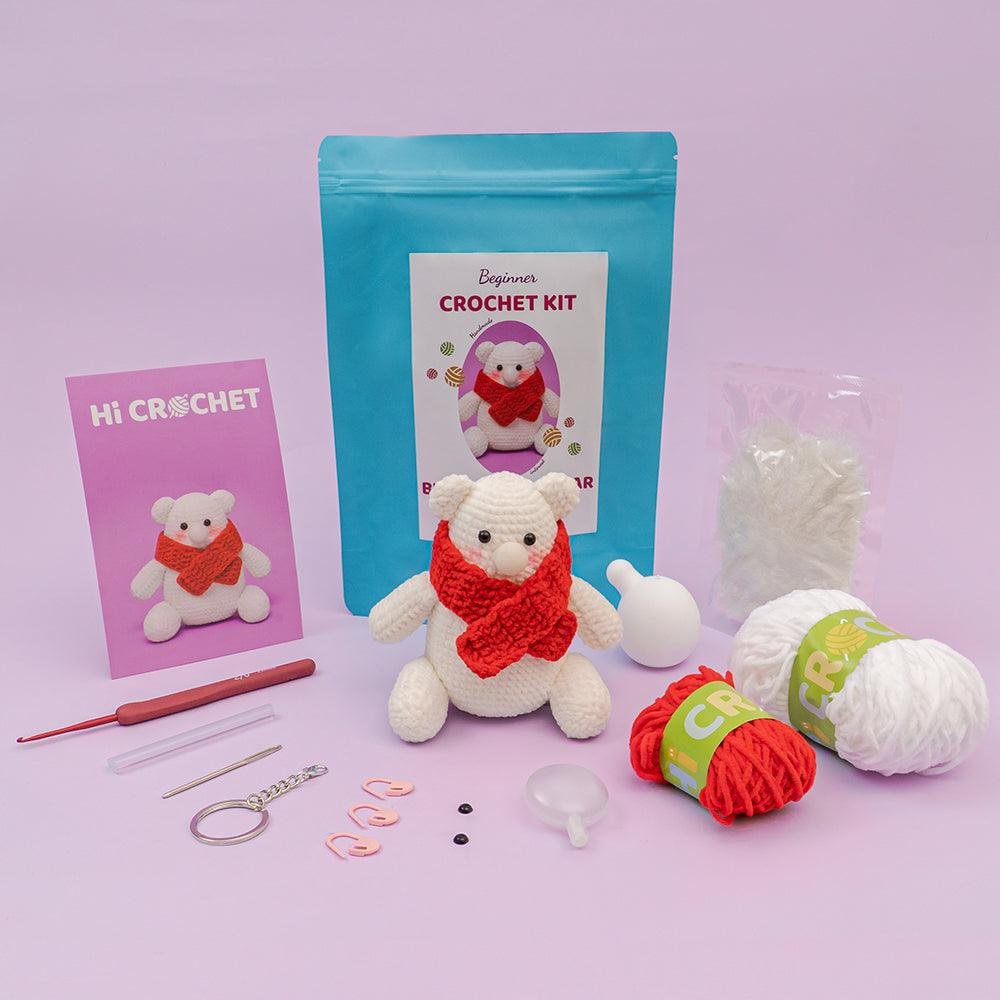 Press Bubble Scarf Bear Crochet Kit - Image 2