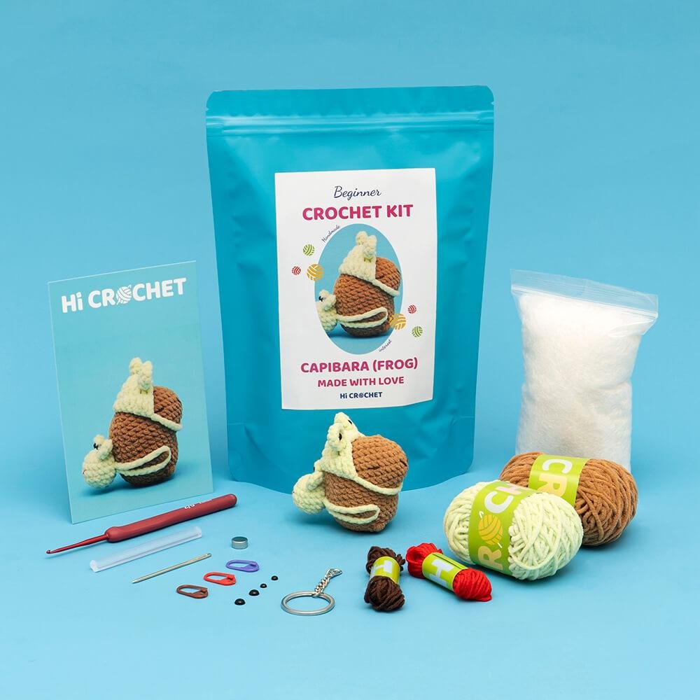 Cute Magnetic Animals Capybara Bee Little Fish Love Bear Crochet Kit - Image 8