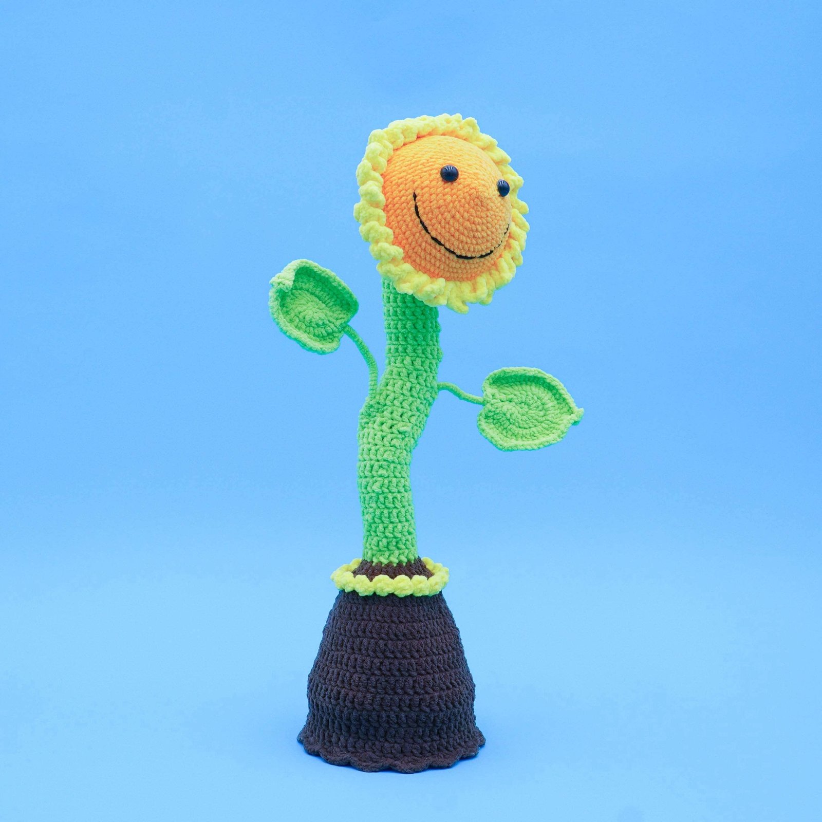 Smart Sunflower Can Sing and Dance Cute Crochet Kit - Image 4