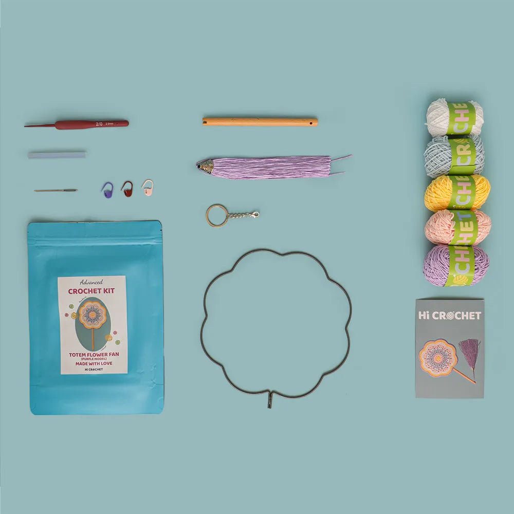 Purple Totem Fan Crochet Kit - Image 5