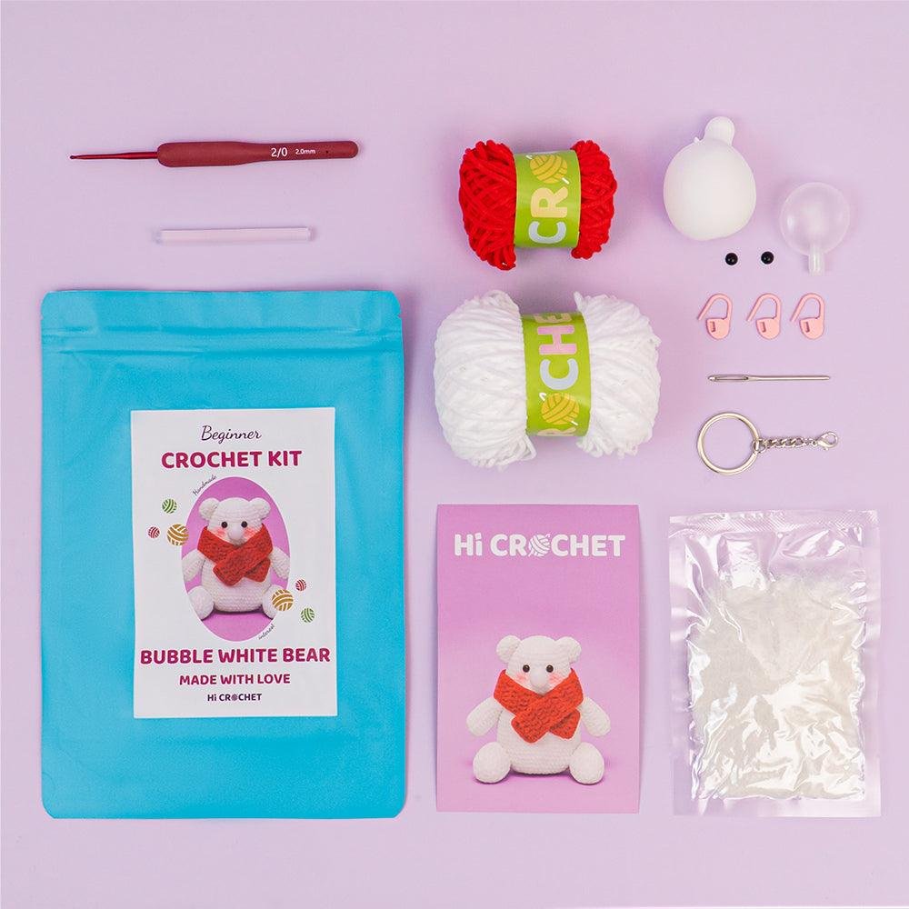 Press Bubble Scarf Bear Crochet Kit - Image 5