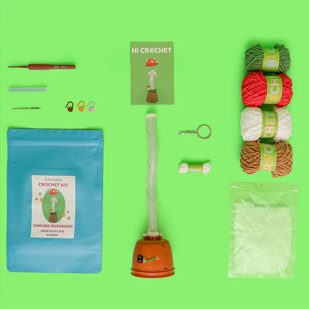 Dancing Mushroom Animal Can Sing and Dance Cute Crochet Kit - Image 4