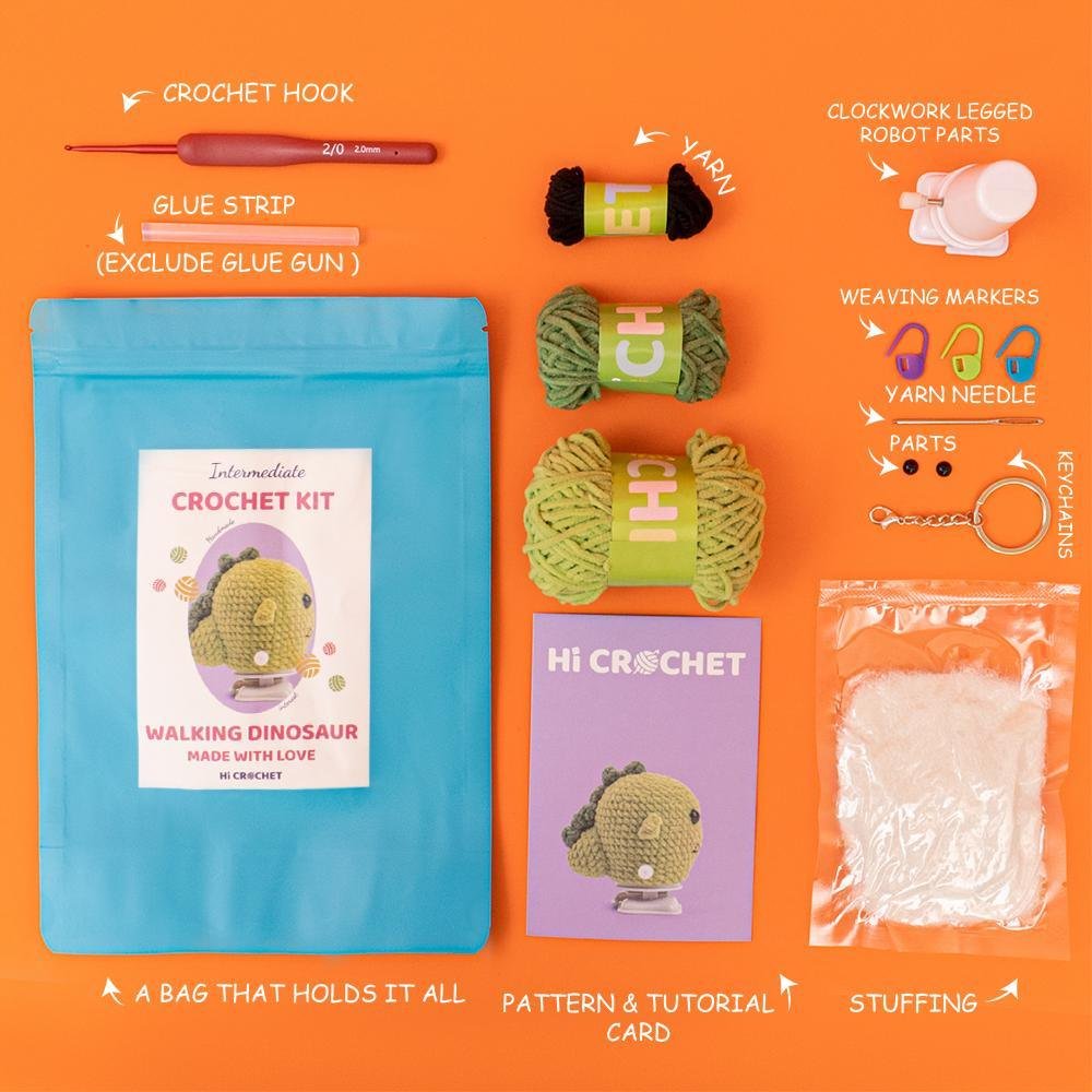 Cute Walking Dinosaur Crochet Kit - Image 6