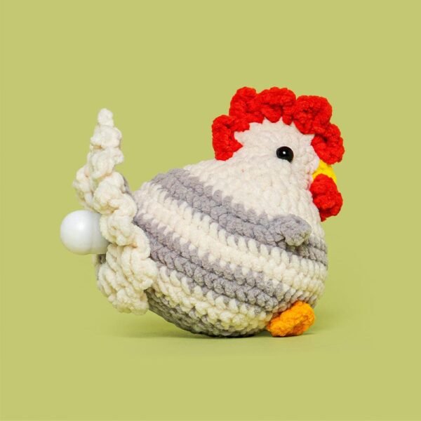 Egg-Laying Hen Crochet Kit for beginner - grey