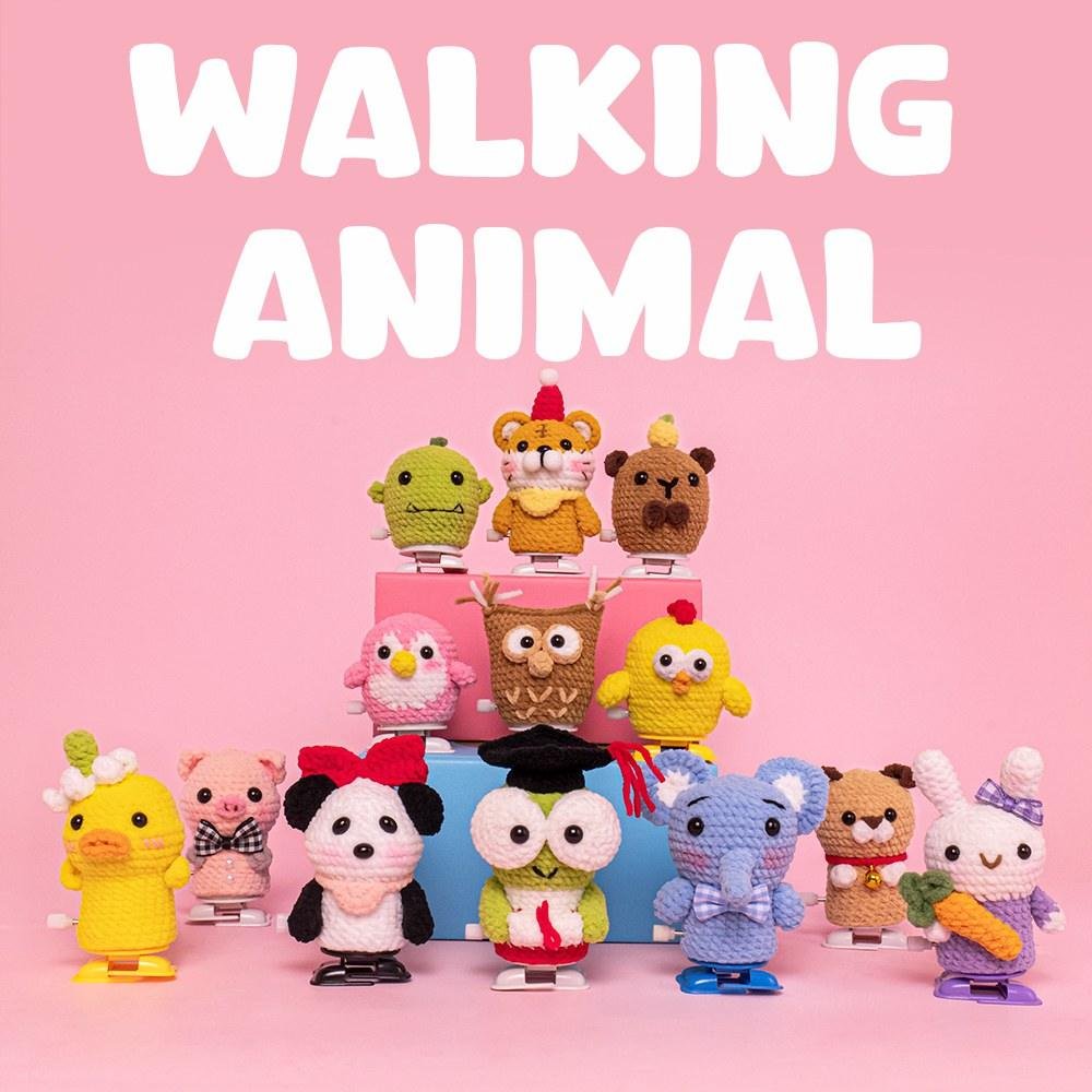 Crochet Kit Animals Lovers Handmade Knitted Crochet Can Walking Animals