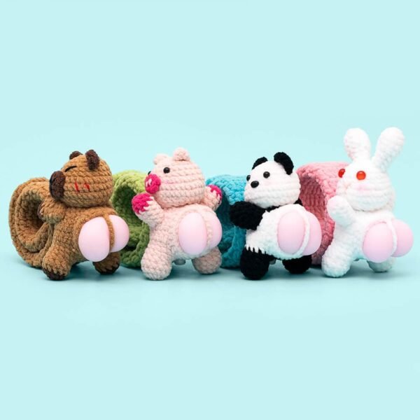 Press Bubble animal with Slap Bracelets Crochet Kit