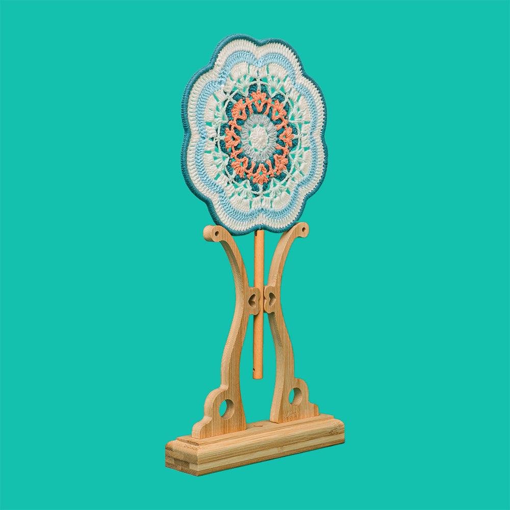 Light Blue Totem Fan Crochet Kit - Image 6